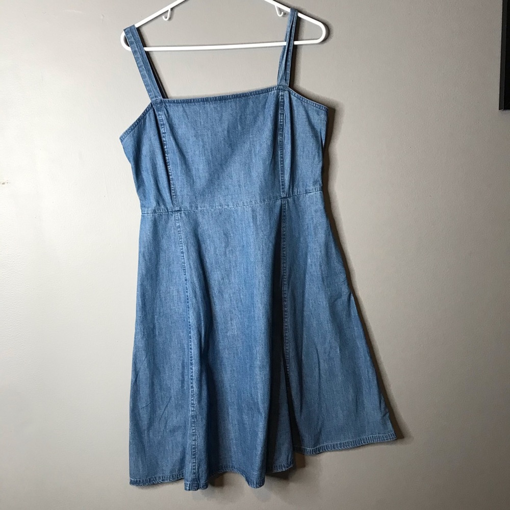 Gap denim apron dress sz 10